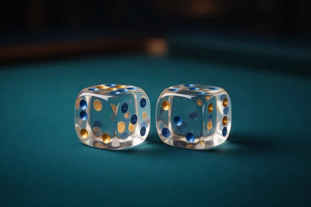 Ảnh minh hoạ hai viên xúc xắc cho mục luật chơi casino NEW88